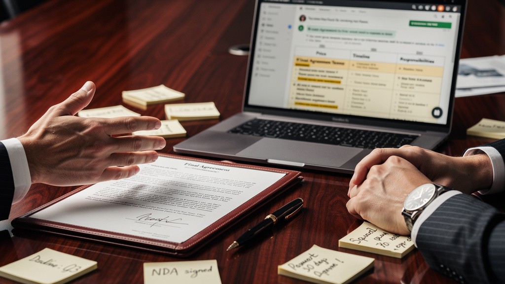 Extract the actual deal terms from a hostile negotiation thread