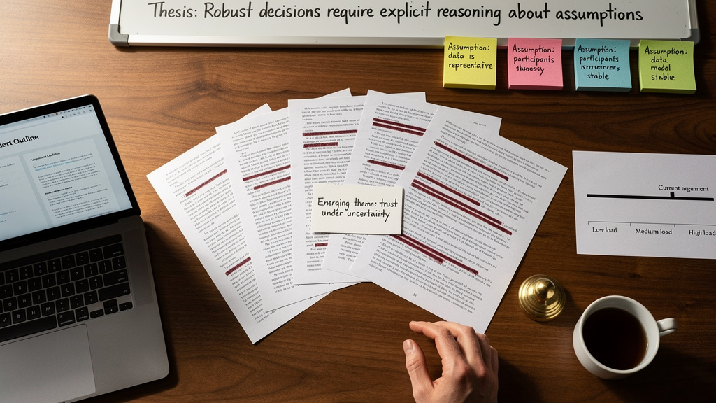 Identify the load-bearing assumption in any thesis