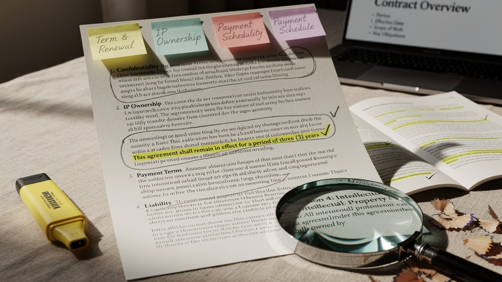 Summarize a 100-page contract into the 5 things that matter
