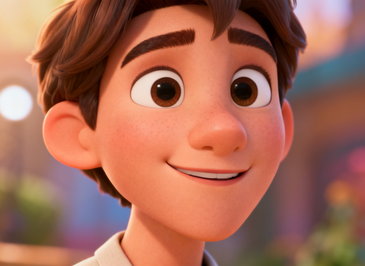 Pixar-style character portrait